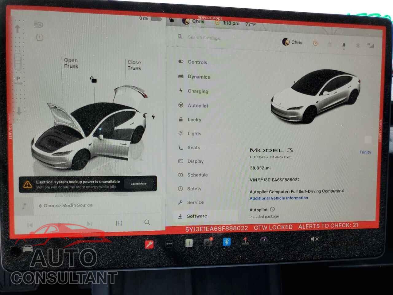 TESLA MODEL 3 2025 - 5YJ3E1EA6SF888022