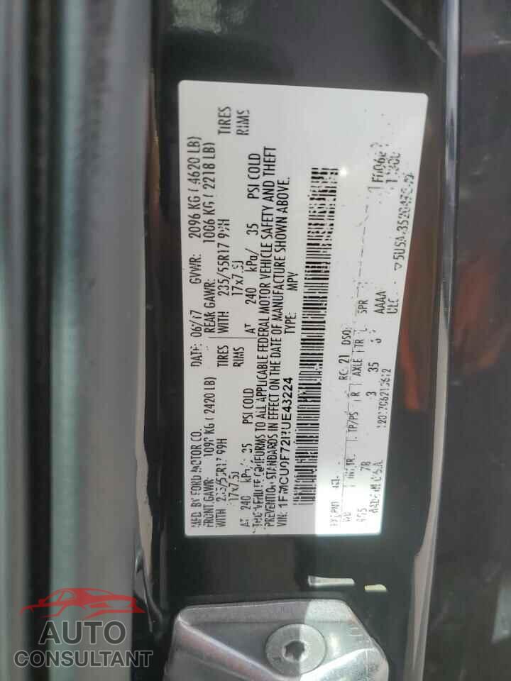 FORD ESCAPE 2017 - 1FMCU0F72HUE43224