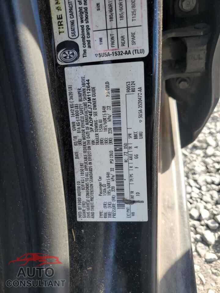 FORD FIESTA 2018 - 3FADP4EJ7JM112644