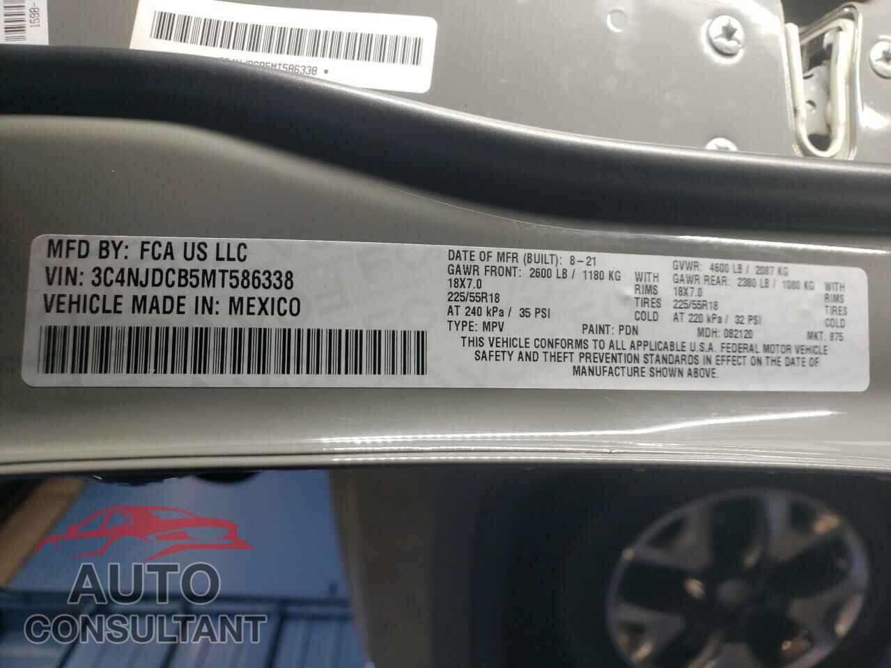 JEEP COMPASS 2021 - 3C4NJDCB5MT586338