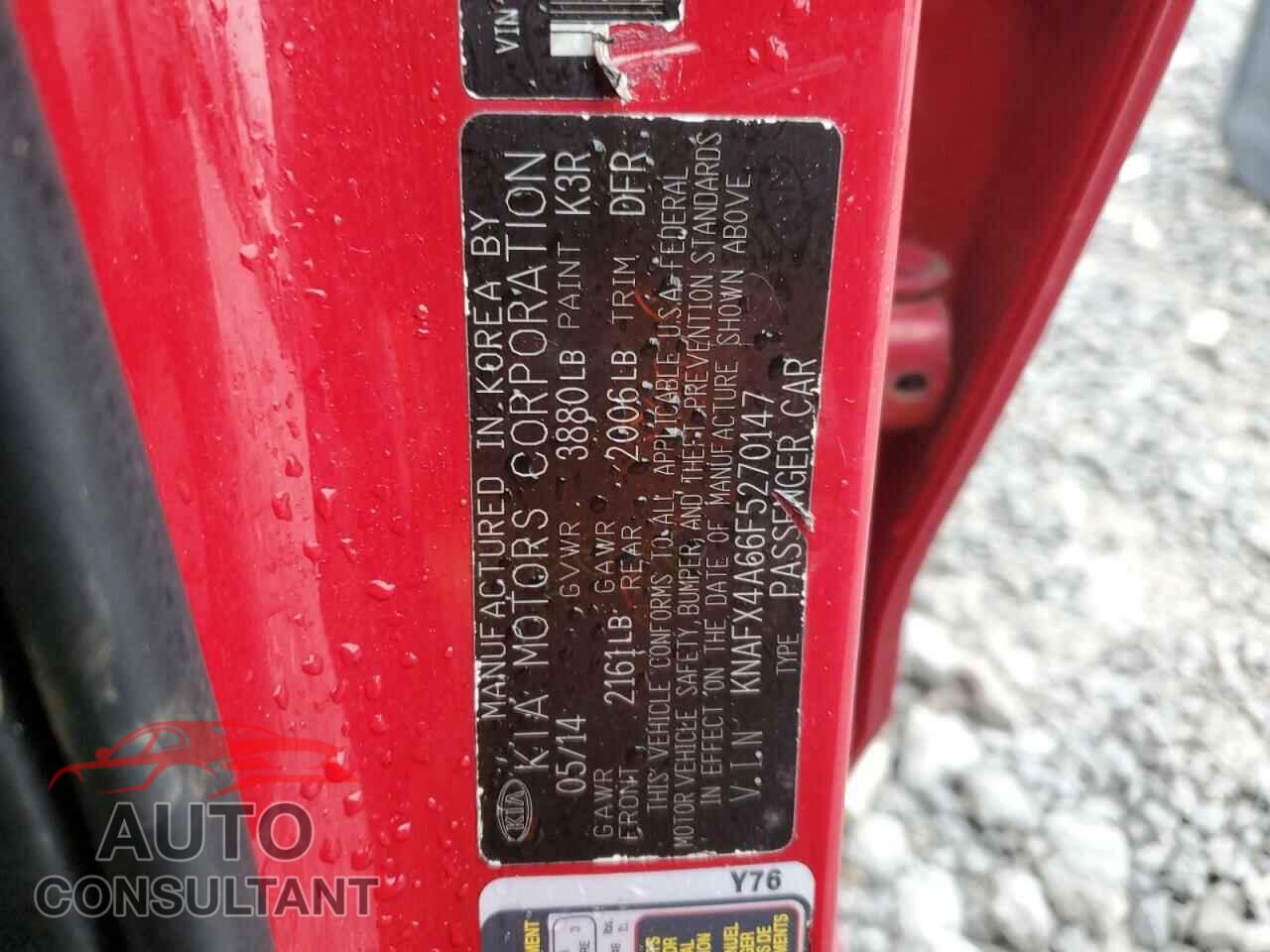 KIA FORTE 2015 - KNAFX4A66F5270147
