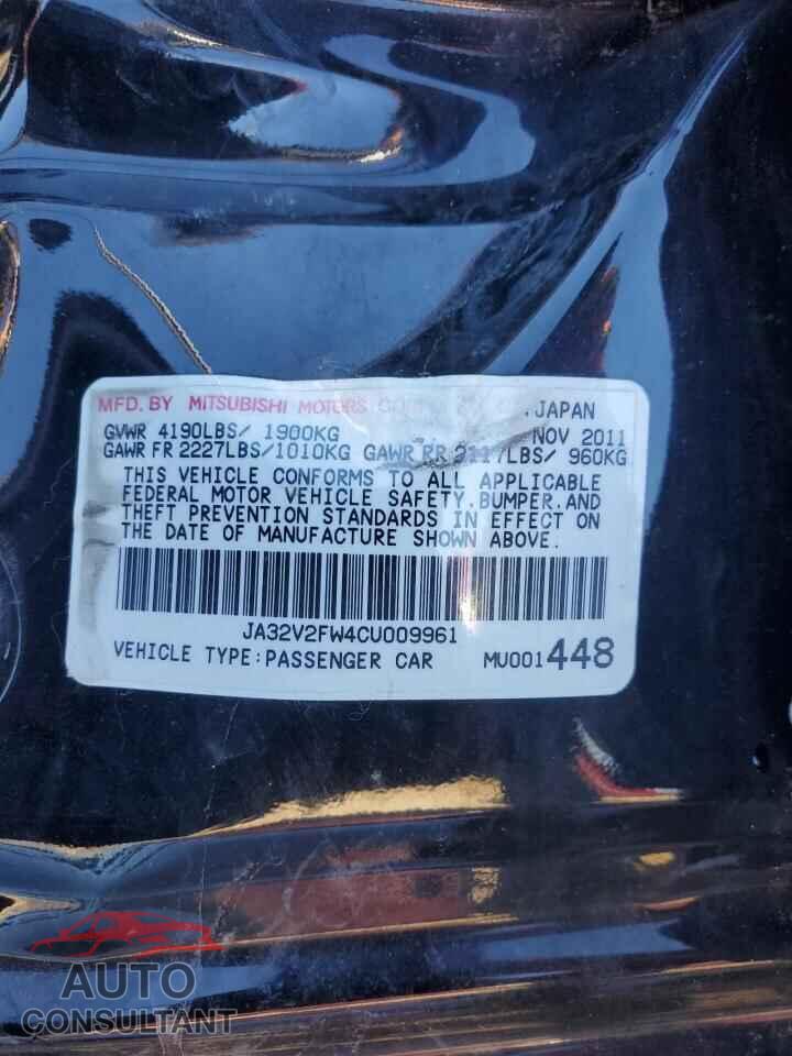 MITSUBISHI LANCER 2012 - JA32V2FW4CU009961