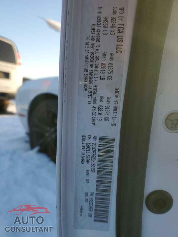 DODGE CHALLENGER 2016 - 2C3CDZAG2GH158156