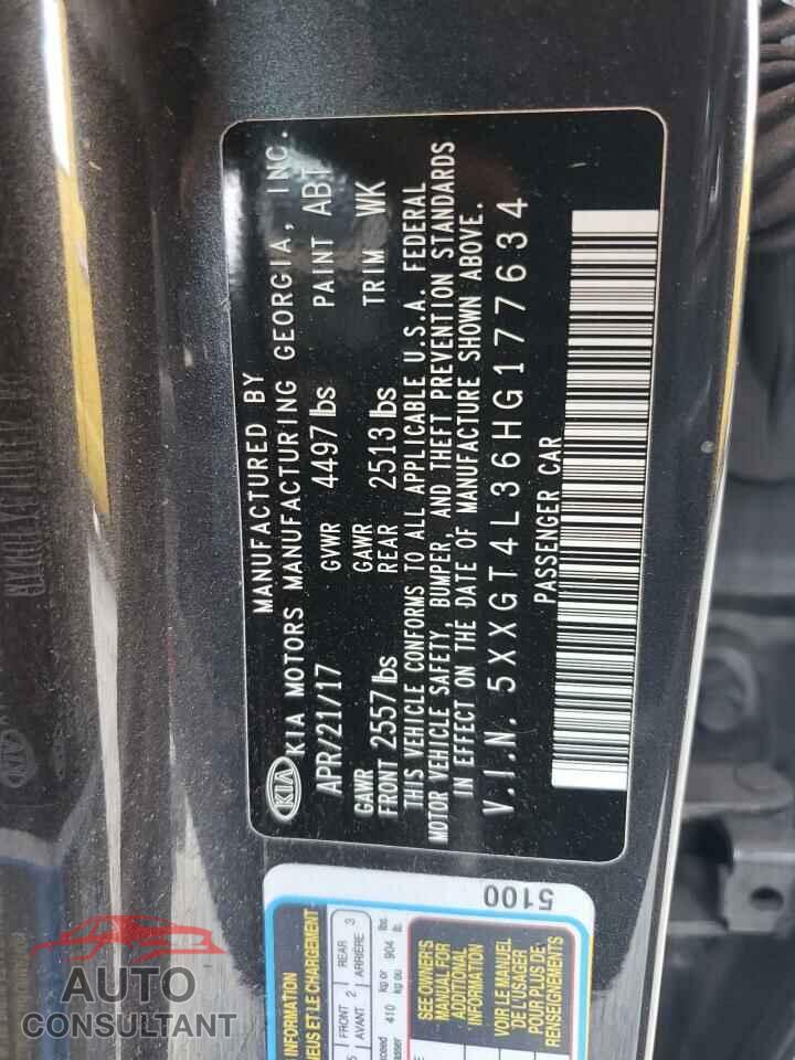 KIA OPTIMA 2017 - 5XXGT4L36HG177634