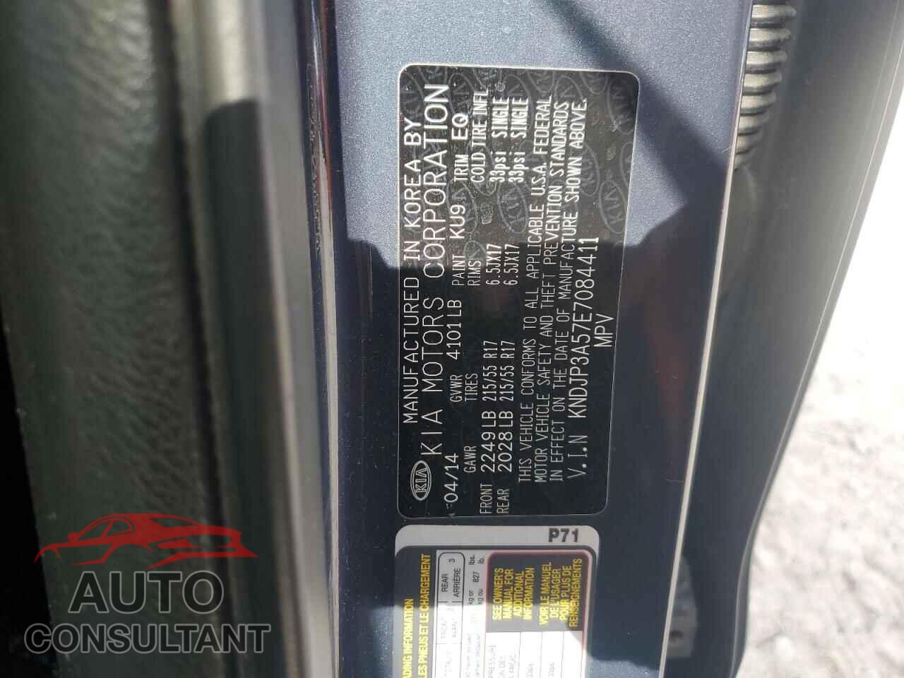 KIA SOUL 2014 - KNDJP3A57E7084411