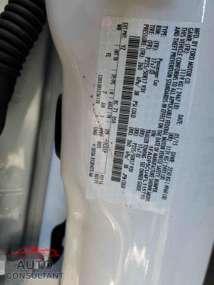 FORD CMAX 2015 - 1FADP5CU4FL115710