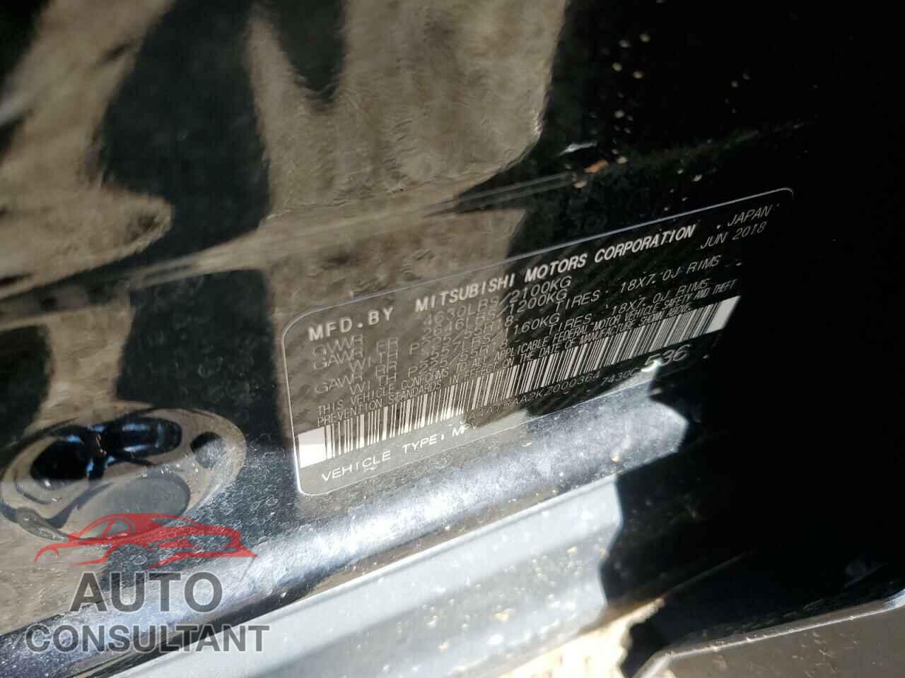 MITSUBISHI ECLIPSE 2019 - JA4AT5AA2KZ000364