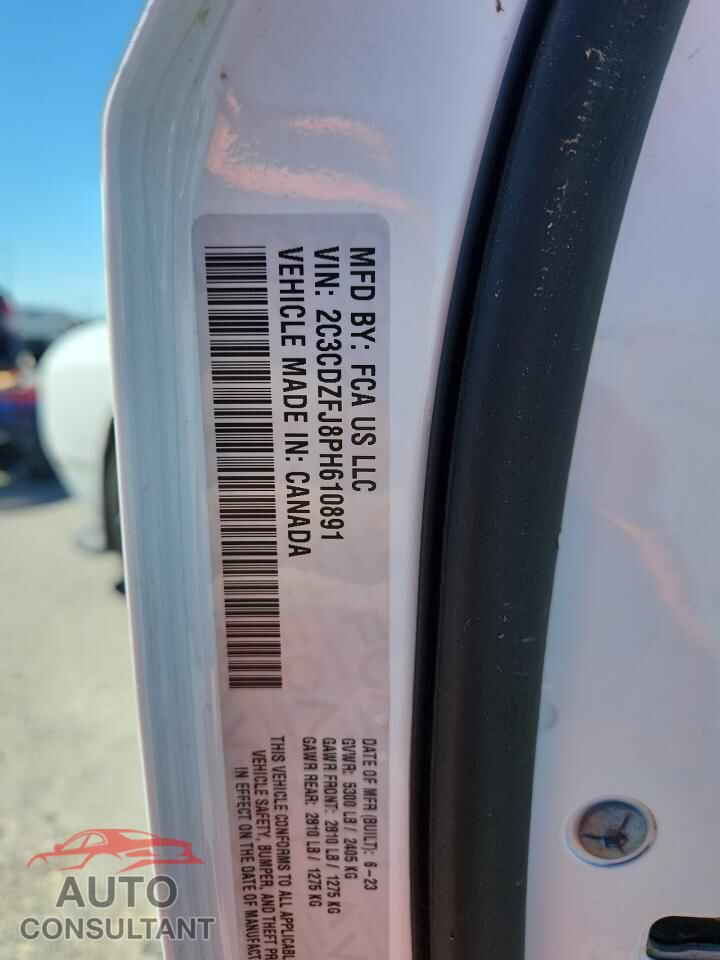 DODGE CHALLENGER 2023 - 2C3CDZFJ8PH610891