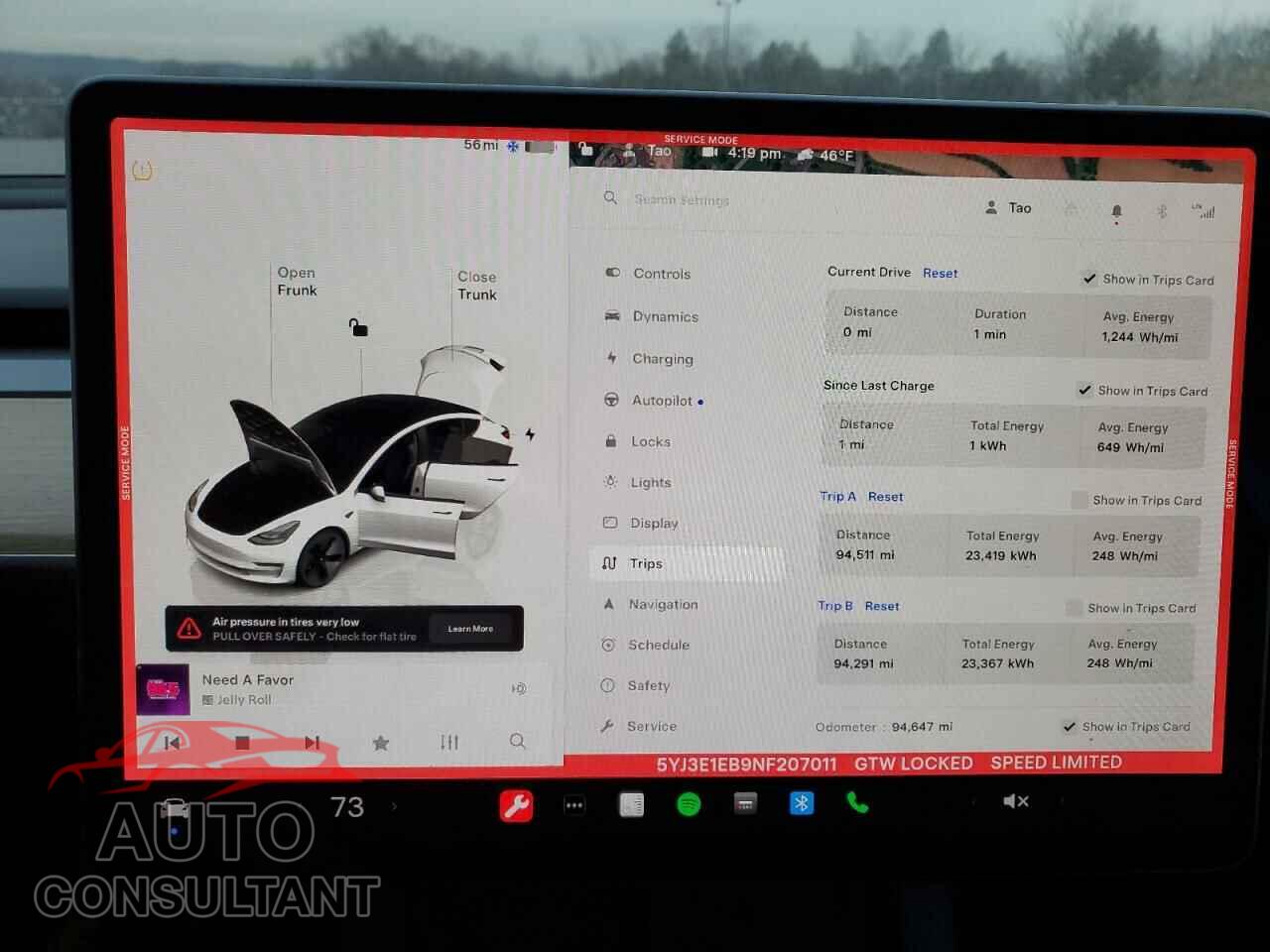 TESLA MODEL 3 2022 - 5YJ3E1EB9NF207011