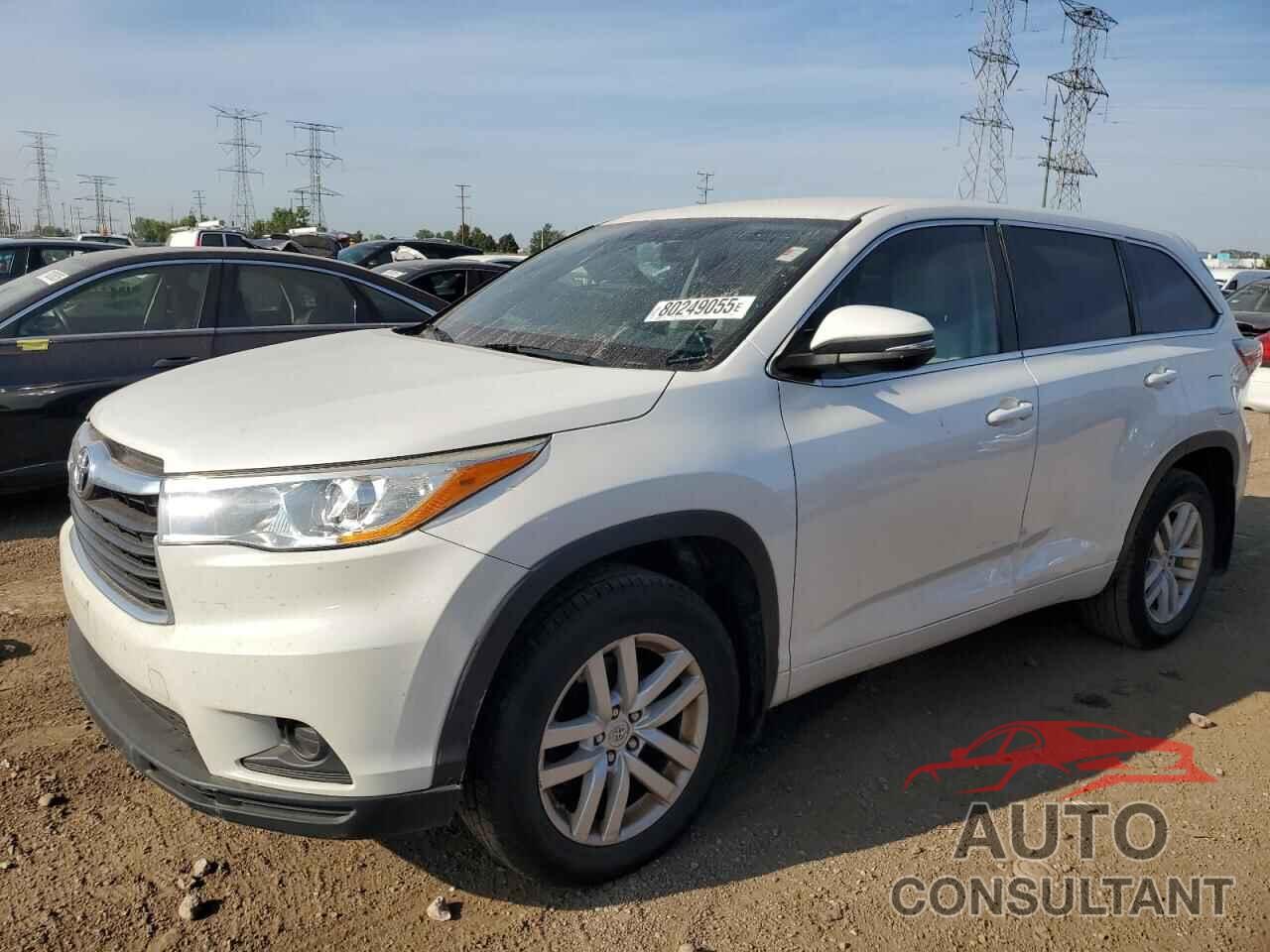 TOYOTA HIGHLANDER 2014 - 5TDBKRFH9ES054471