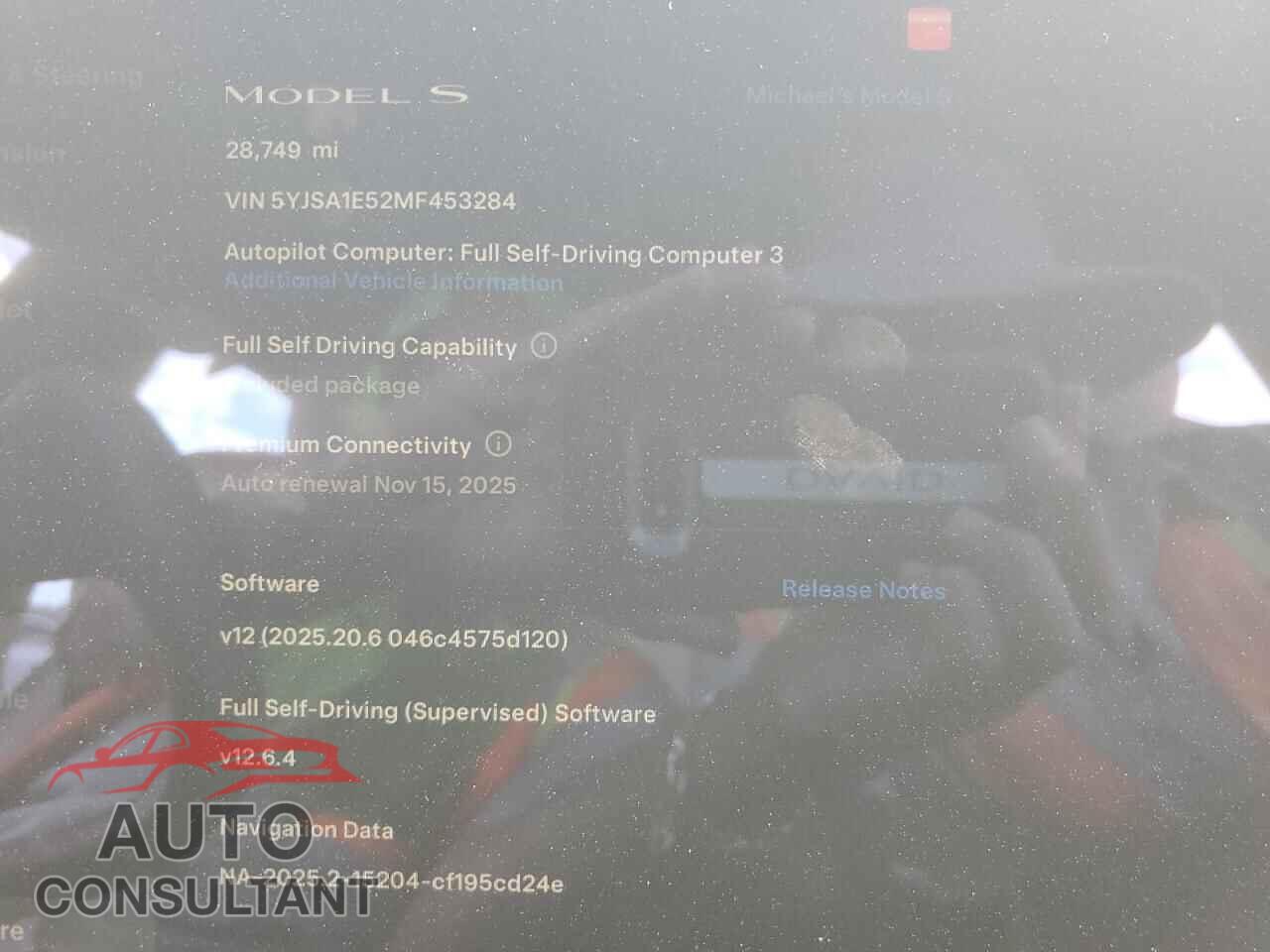 TESLA MODEL S 2021 - 5YJSA1E52MF453284