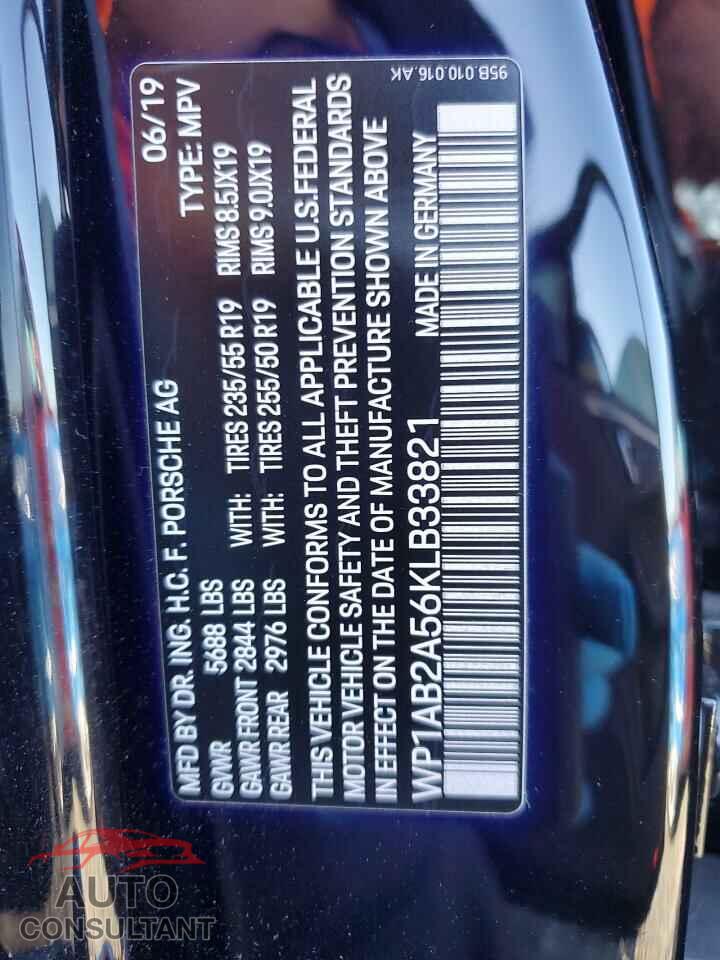 PORSCHE MACAN 2019 - WP1AB2A56KLB33821