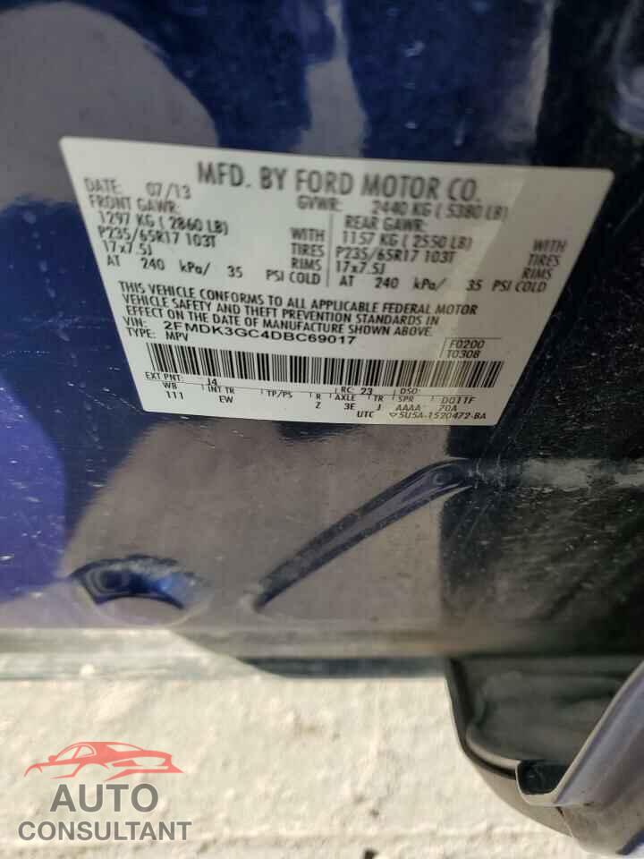 FORD EDGE 2013 - 2FMDK3GC4DBC69017