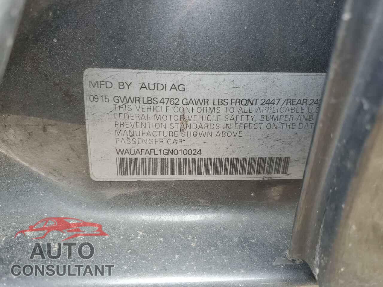 AUDI A4 2016 - WAUAFAFL1GN010024