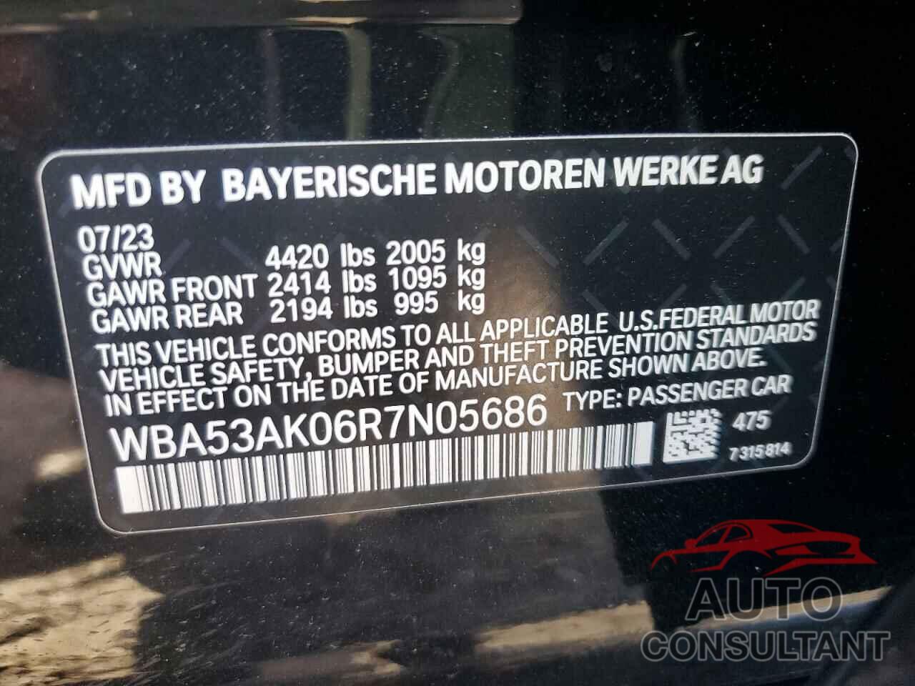 BMW 2 SERIES 2024 - WBA53AK06R7N05686