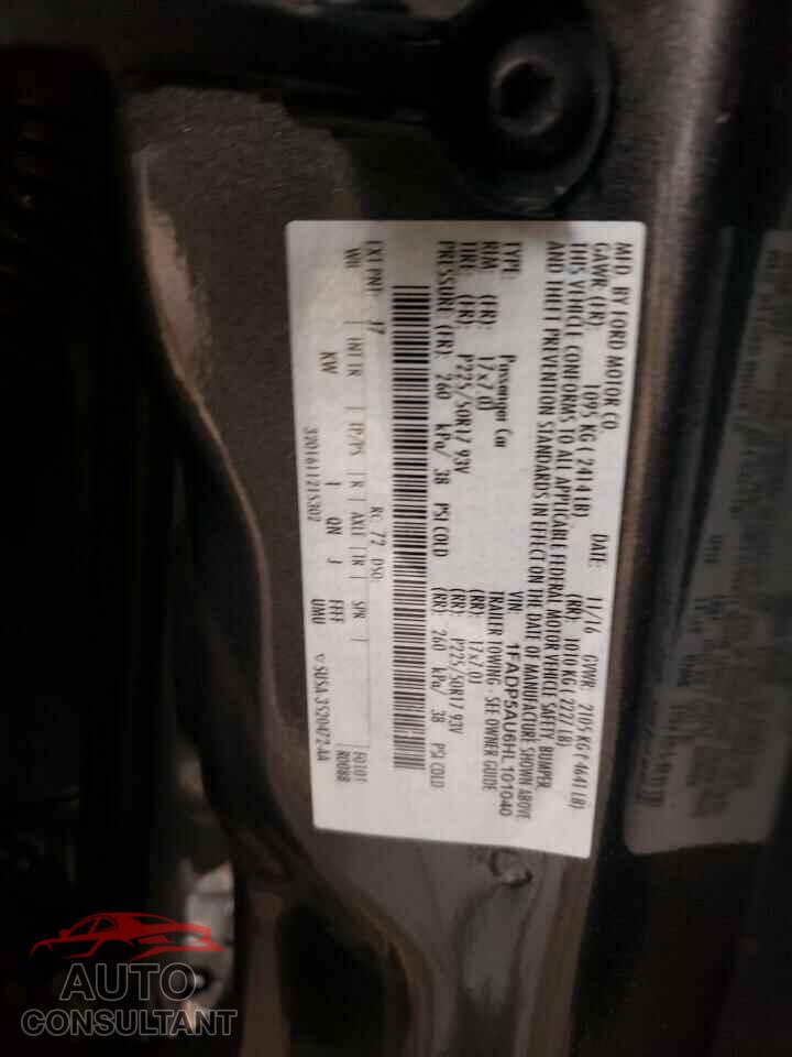 FORD CMAX 2017 - 1FADP5AU6HL101040