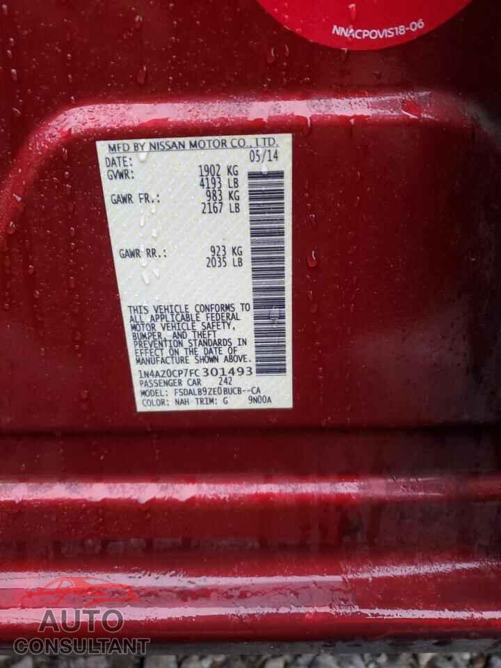 NISSAN LEAF 2015 - 1N4AZ0CP7FC301493