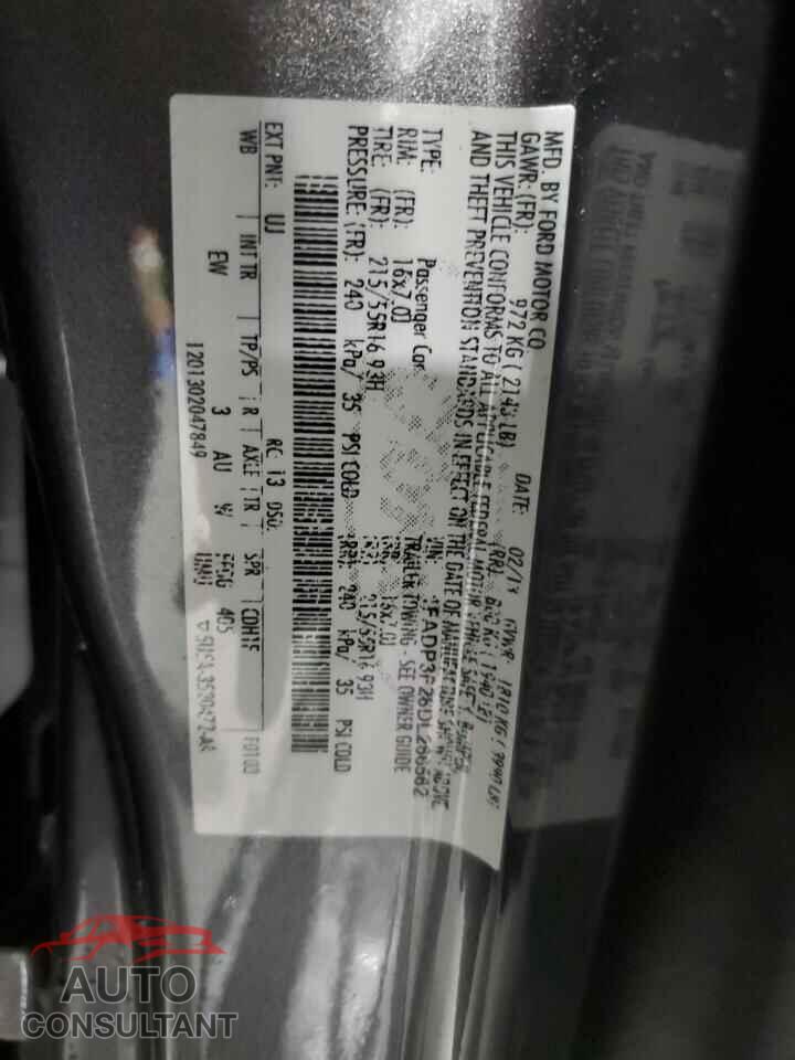 FORD FOCUS 2013 - 1FADP3F28DL266562
