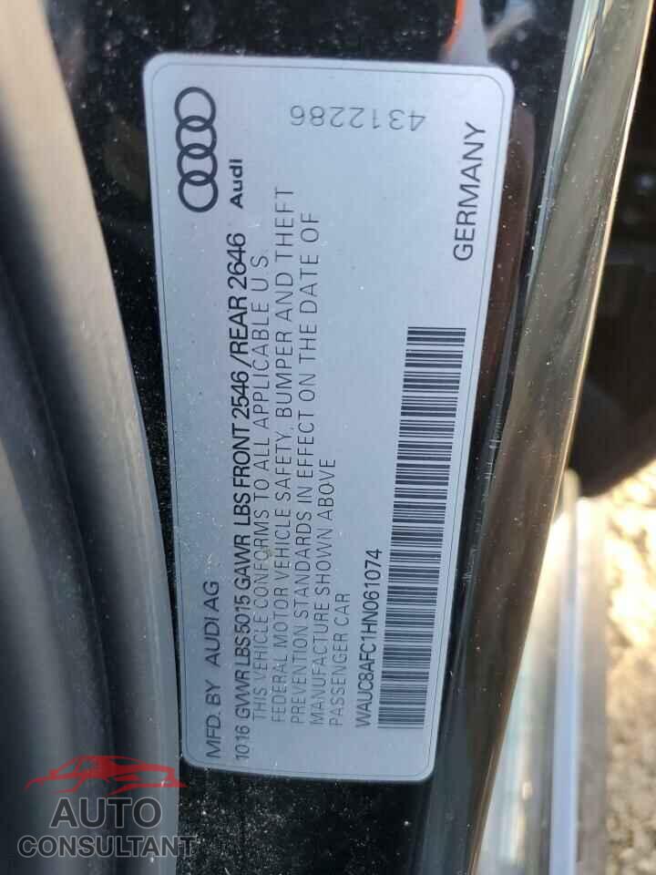 AUDI A6 2017 - WAUC8AFC1HN061074