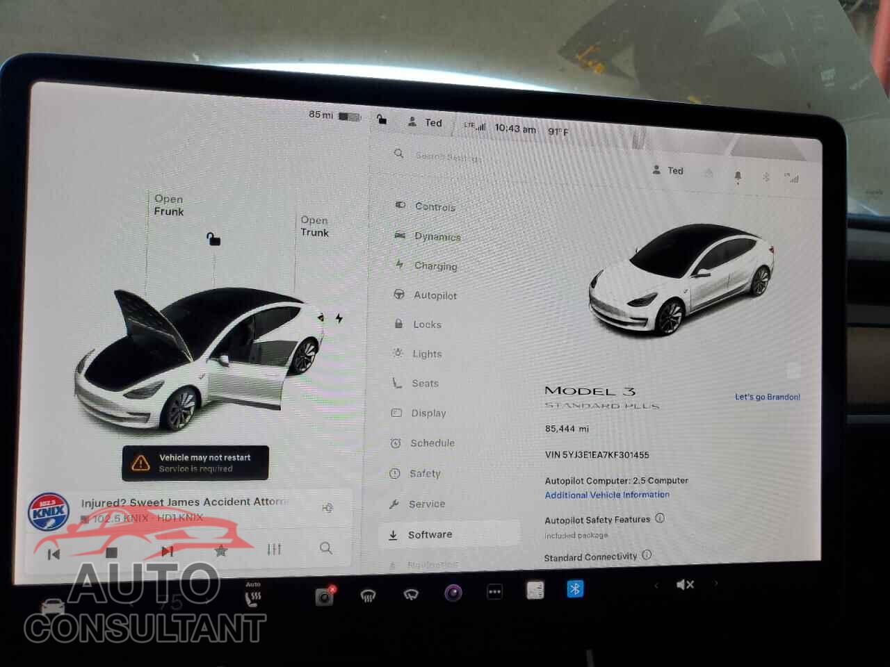 TESLA MODEL 3 2019 - 5YJ3E1EA7KF301455