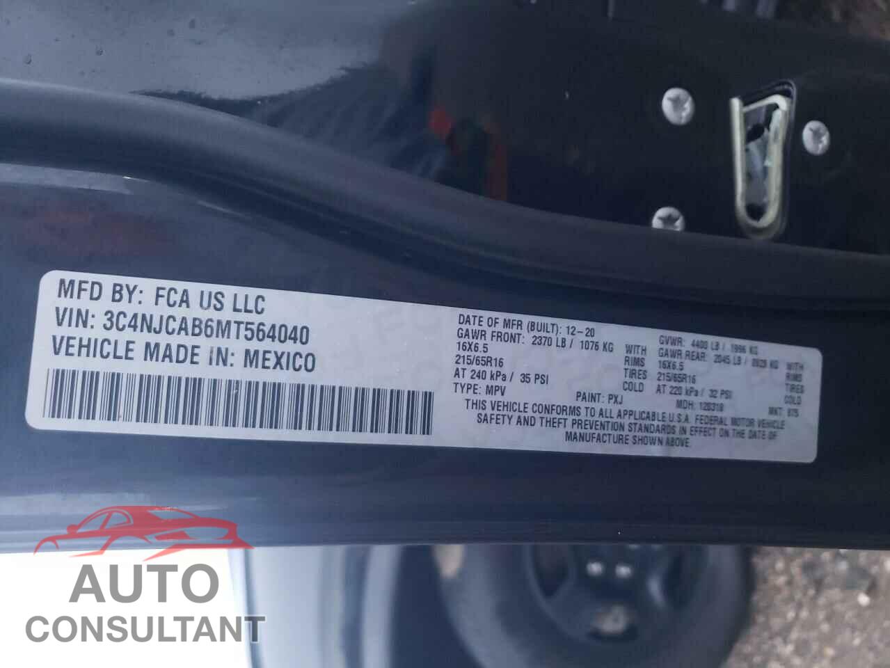 JEEP COMPASS 2021 - 3C4NJCAB6MT564040
