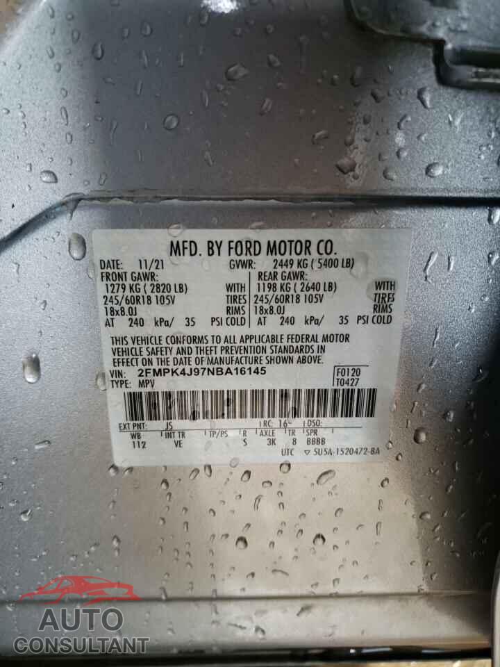 FORD EDGE 2022 - 2FMPK4J97NBA16145