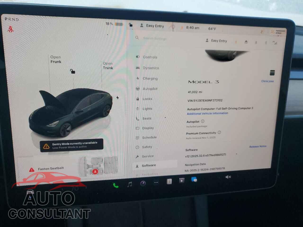 TESLA MODEL 3 2022 - 5YJ3E1EA9NF373102