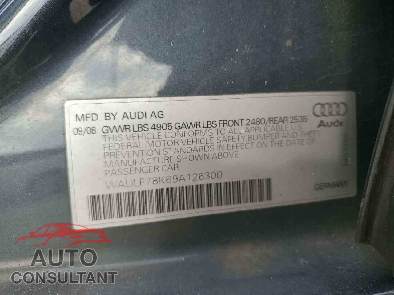 AUDI A4 2009 - WAULF78K69A126300