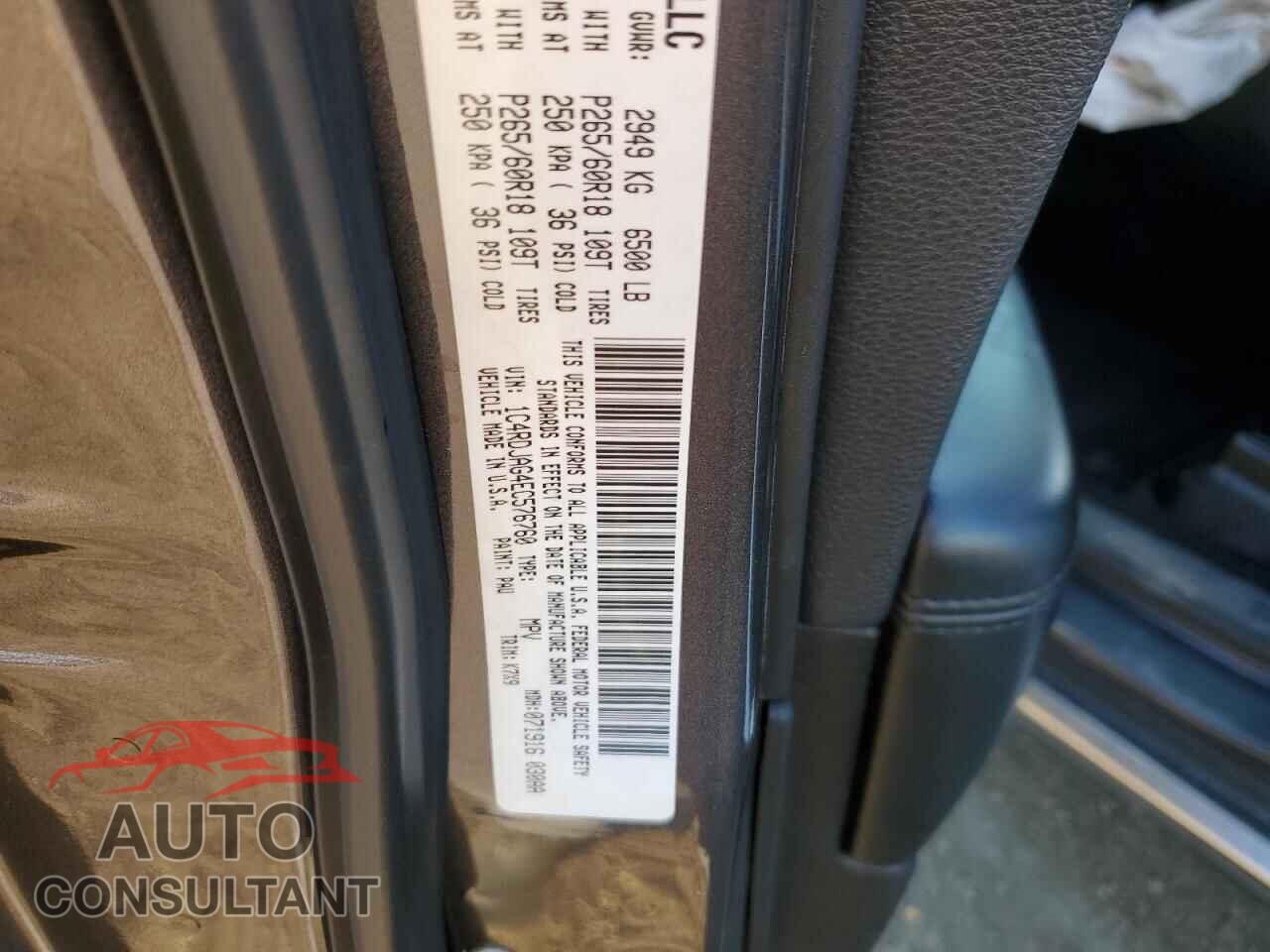 DODGE DURANGO 2014 - 1C4RDJAG4EC576760
