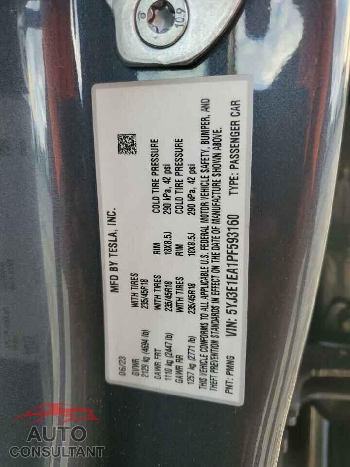 TESLA MODEL 3 2023 - 5YJ3E1EA1PF593160