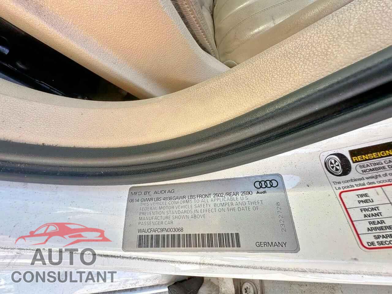 AUDI A6 2015 - WAUCFAFC9FN003068