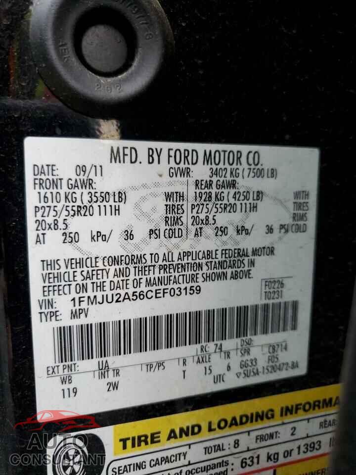 FORD EXPEDITION 2012 - 1FMJU2A56CEF03159