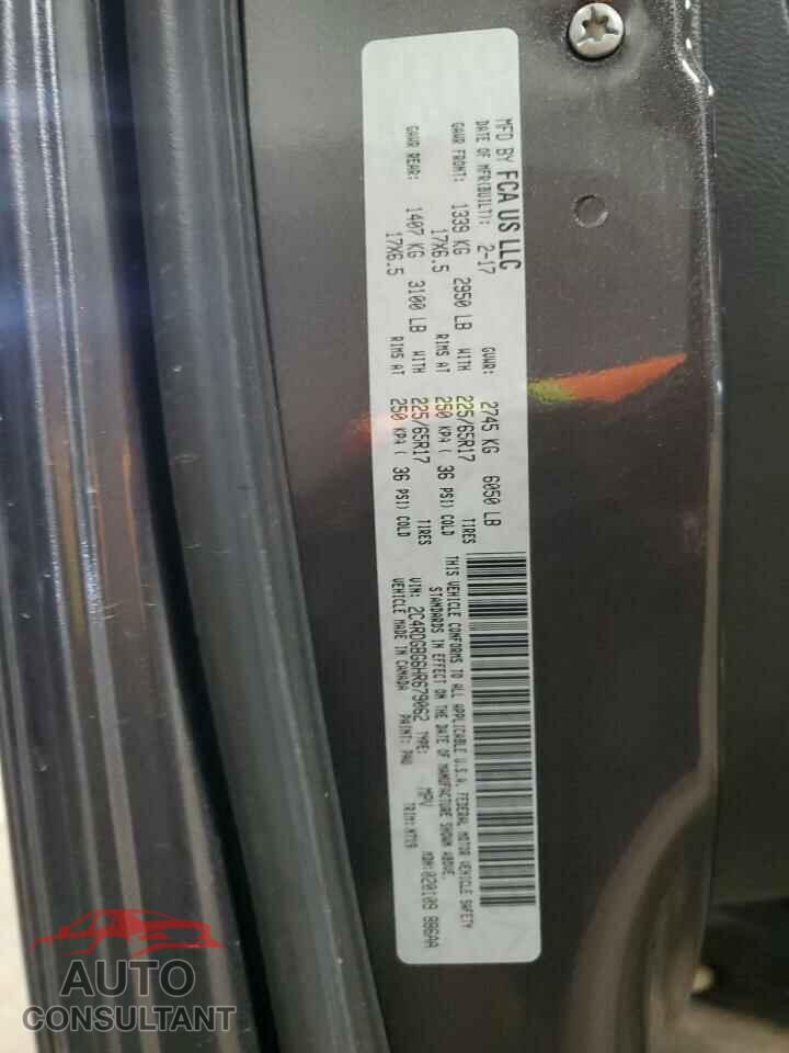 DODGE CARAVAN 2017 - 2C4RDGBG6HR679062
