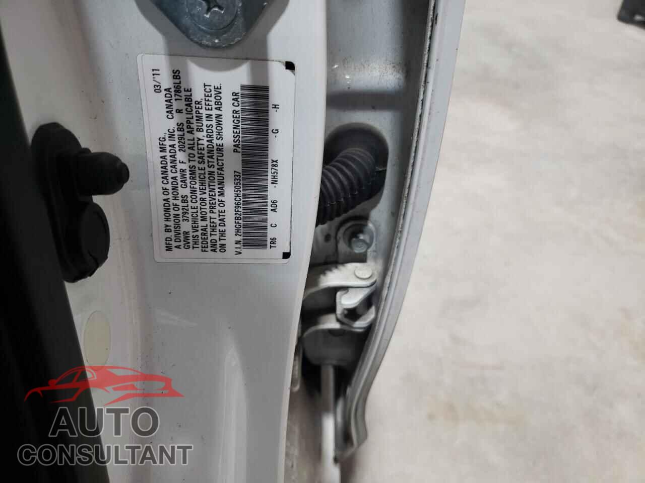 HONDA CIVIC 2012 - 2HGFB2F96CH505337