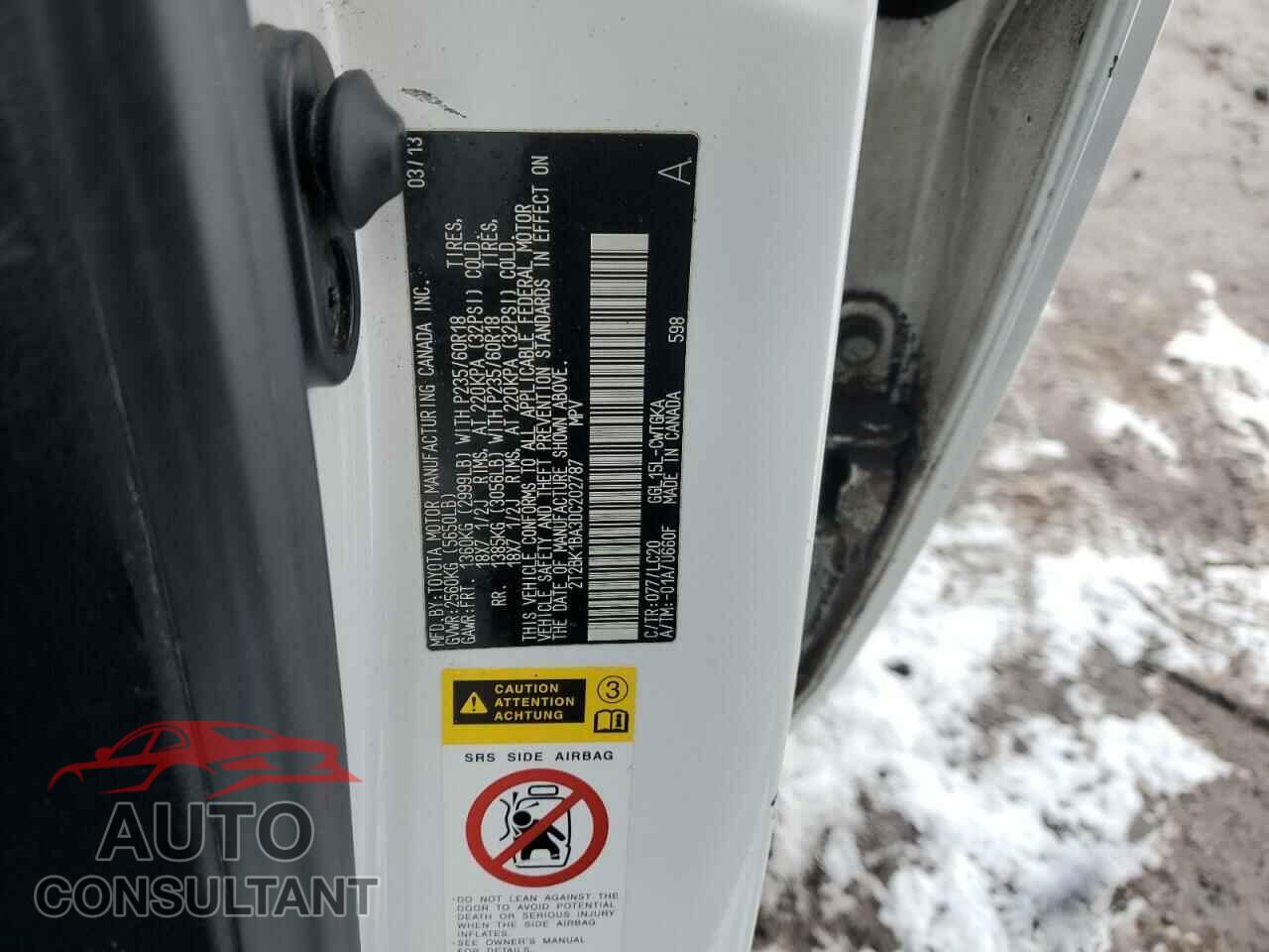 LEXUS RX350 2013 - 2T2BK1BA3DC202787