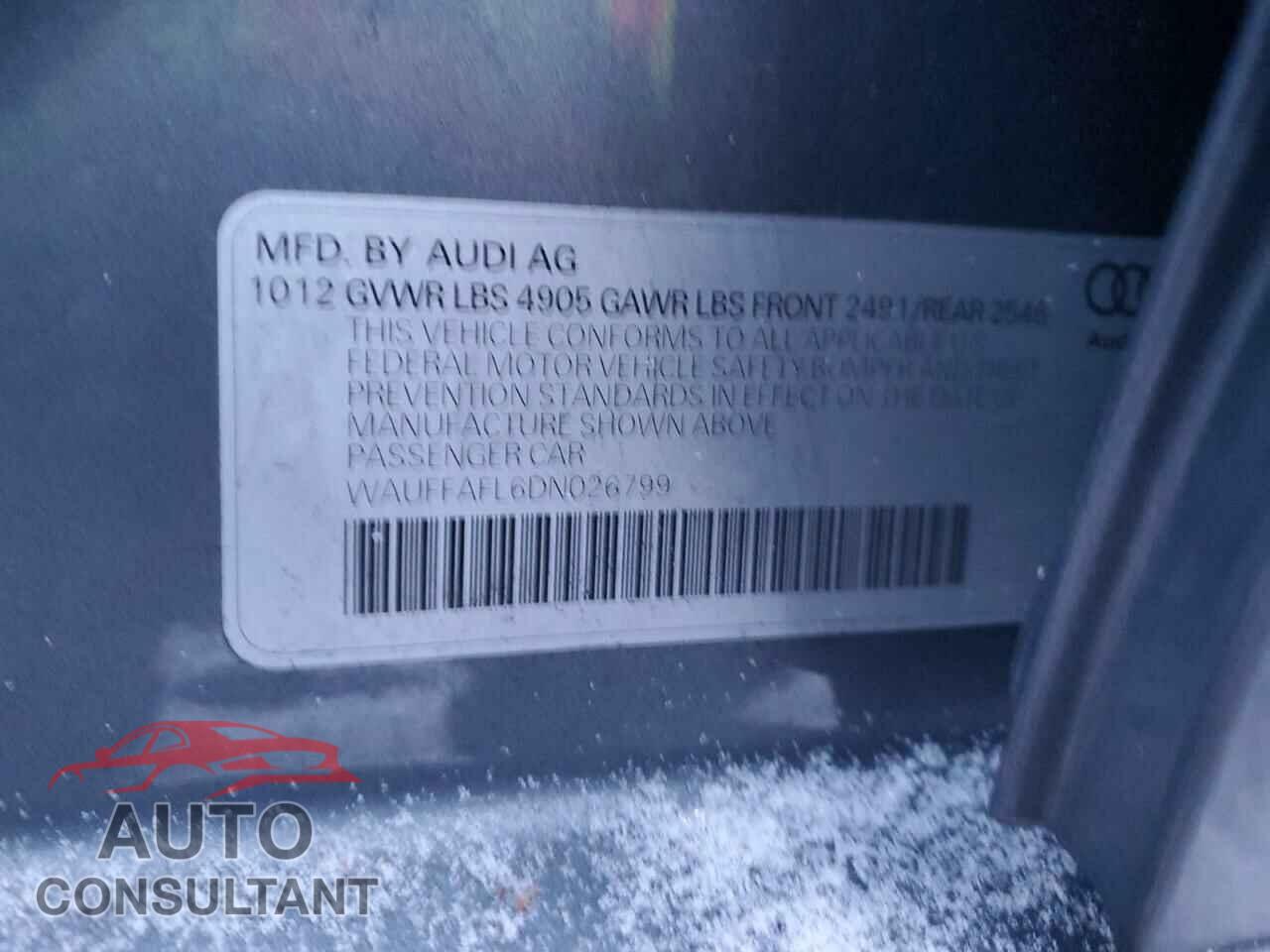 AUDI A4 2013 - WAUFFAFL6DN026799