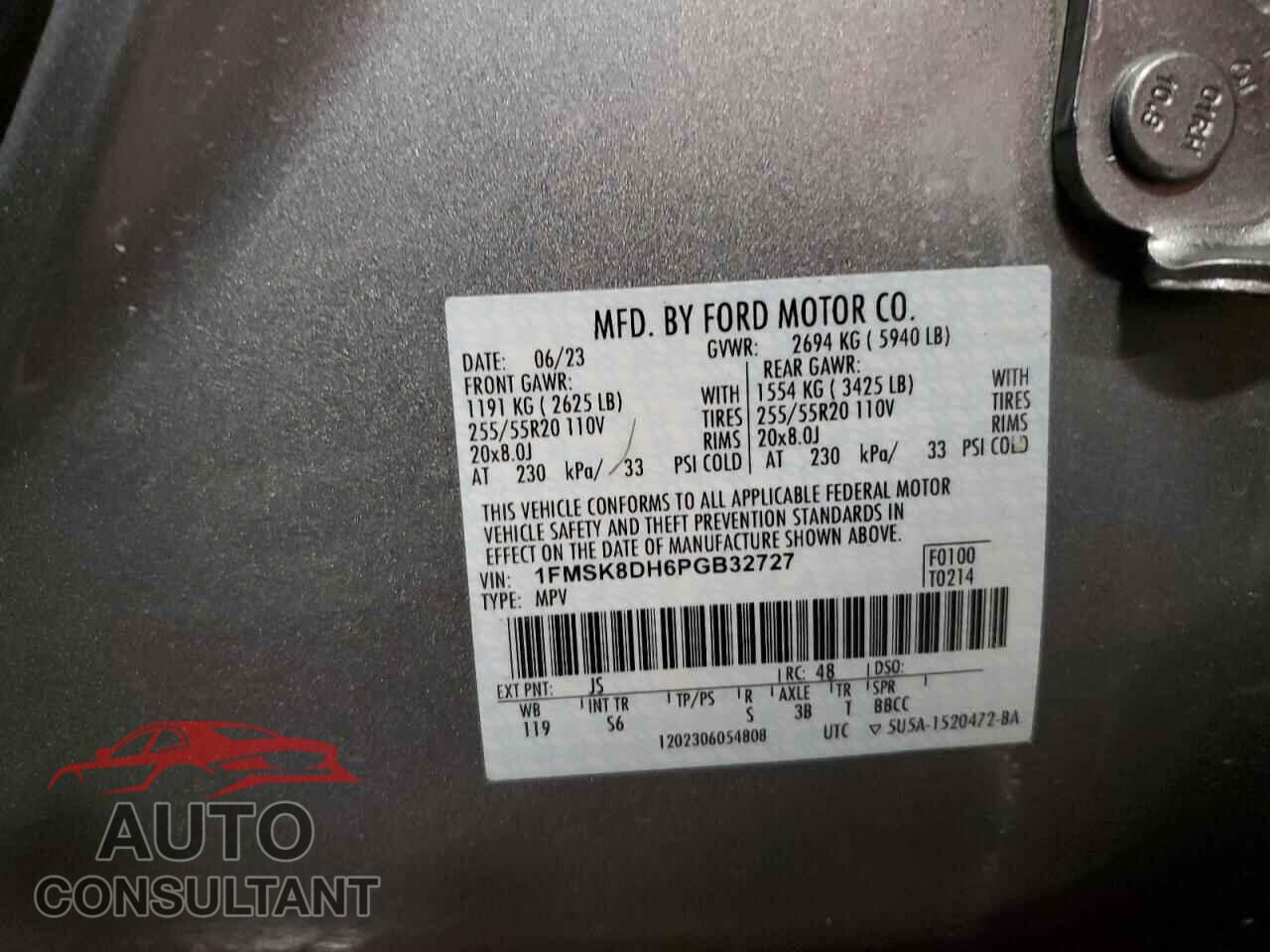 FORD EXPLORER 2023 - 1FMSK8DH6PGB32727