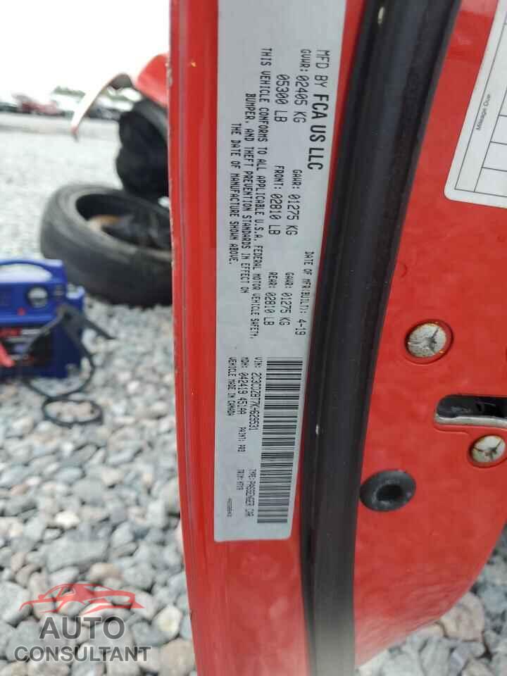 DODGE CHALLENGER 2019 - 2C3CDZBT7KH629531