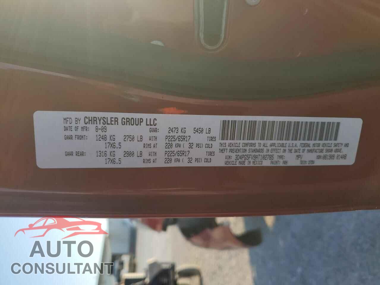 DODGE JOURNEY 2010 - 3D4PG5FV9AT102785