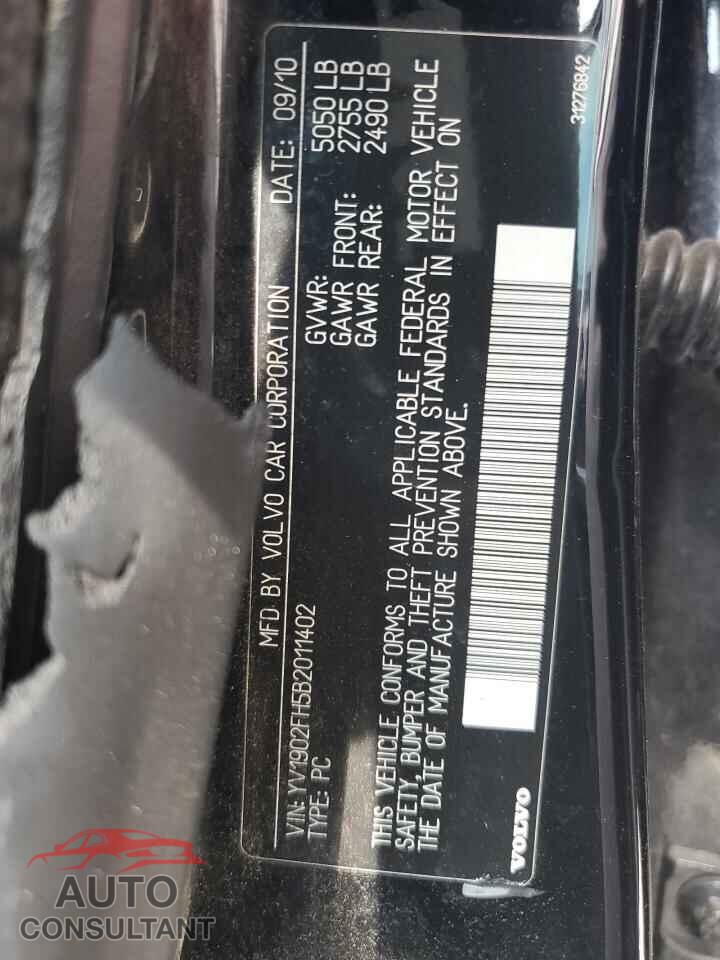 VOLVO S60 2011 - YV1902FH5B2011402