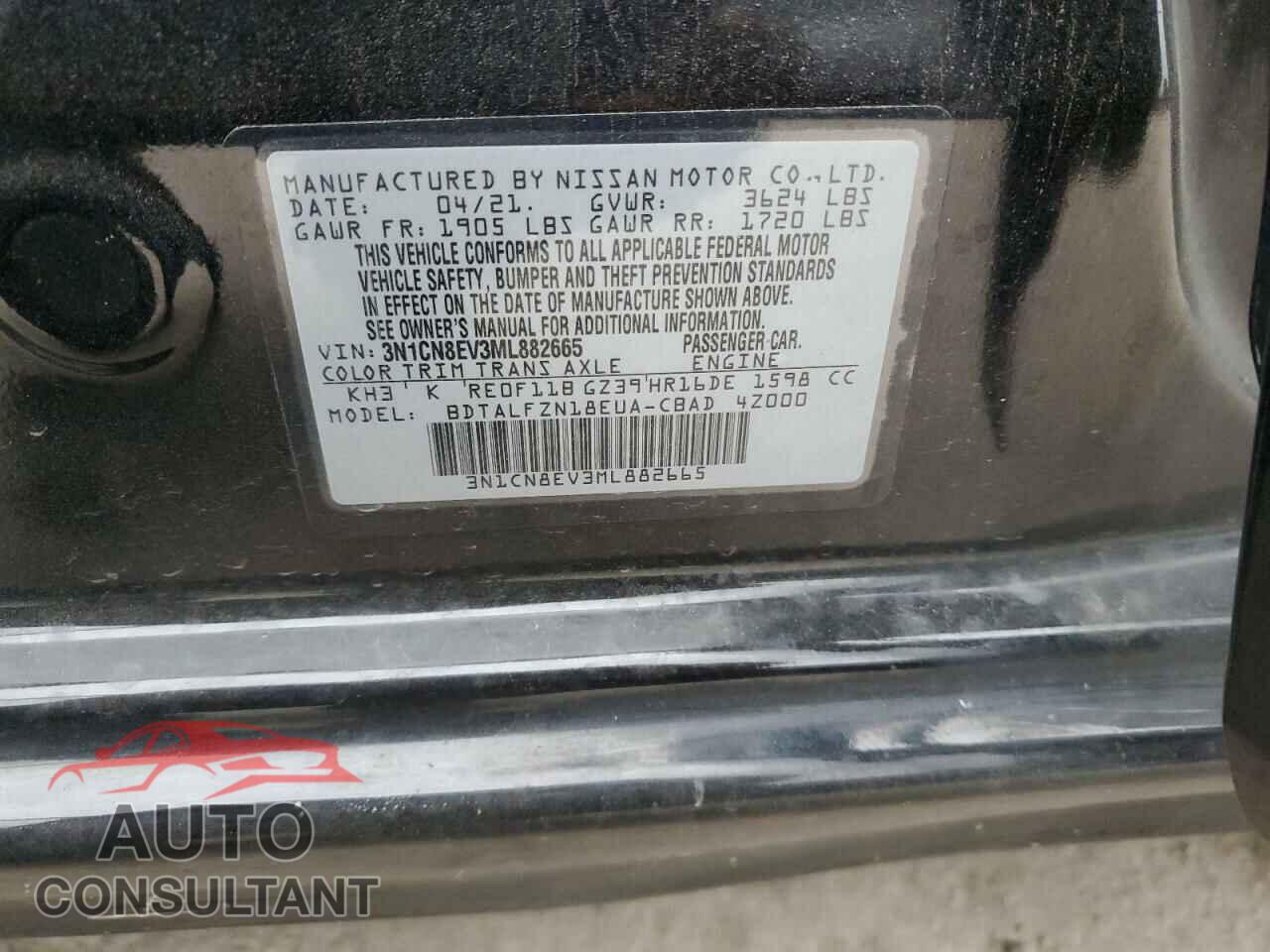 NISSAN VERSA 2021 - 3N1CN8EV3ML882665