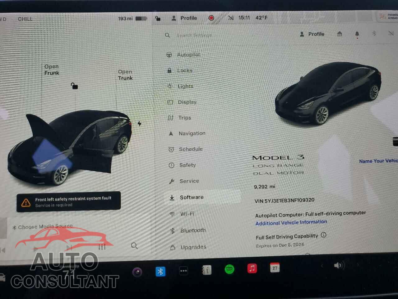 TESLA MODEL 3 2022 - 5YJ3E1EB3NF109320