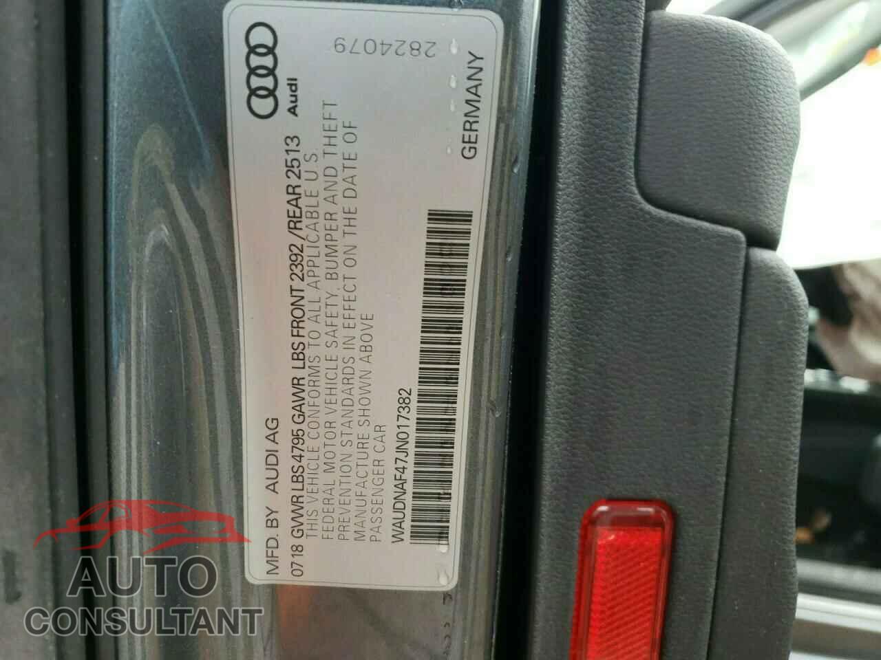AUDI A4 2018 - WAUDNAF47JN017382