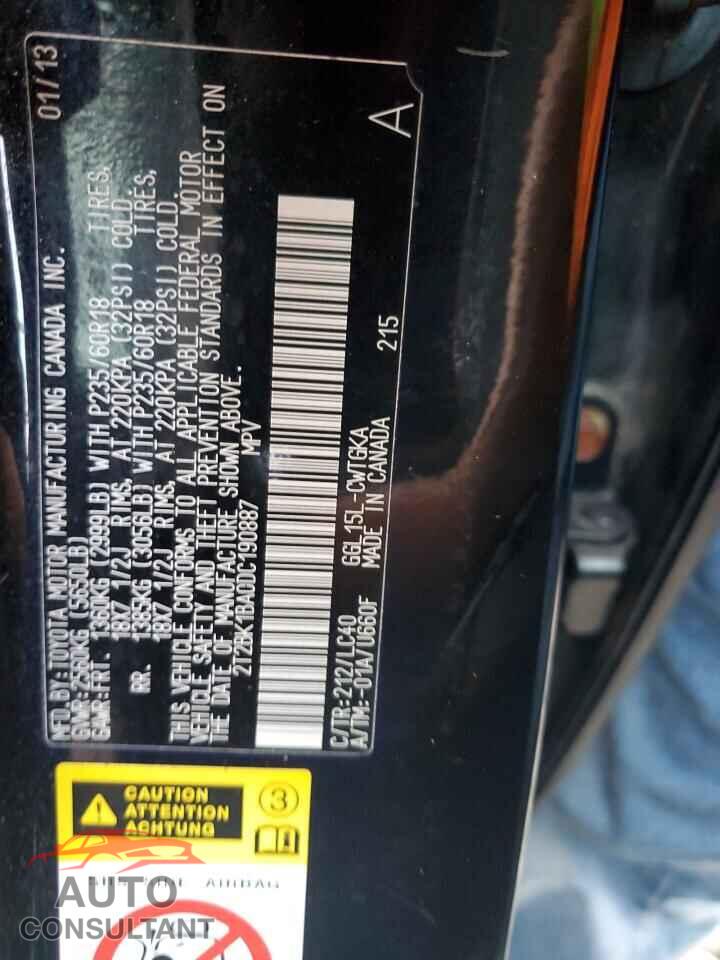 LEXUS RX350 2013 - 2T2BK1BA0DC190887