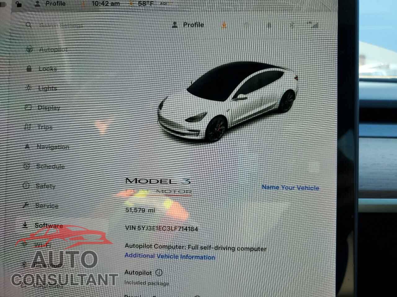 TESLA MODEL 3 2020 - 5YJ3E1EC3LF714184