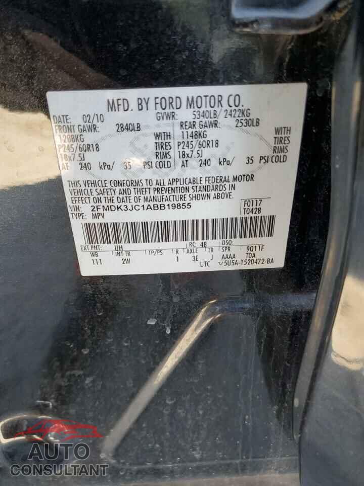 FORD EDGE 2010 - 2FMDK3JC1ABB19855