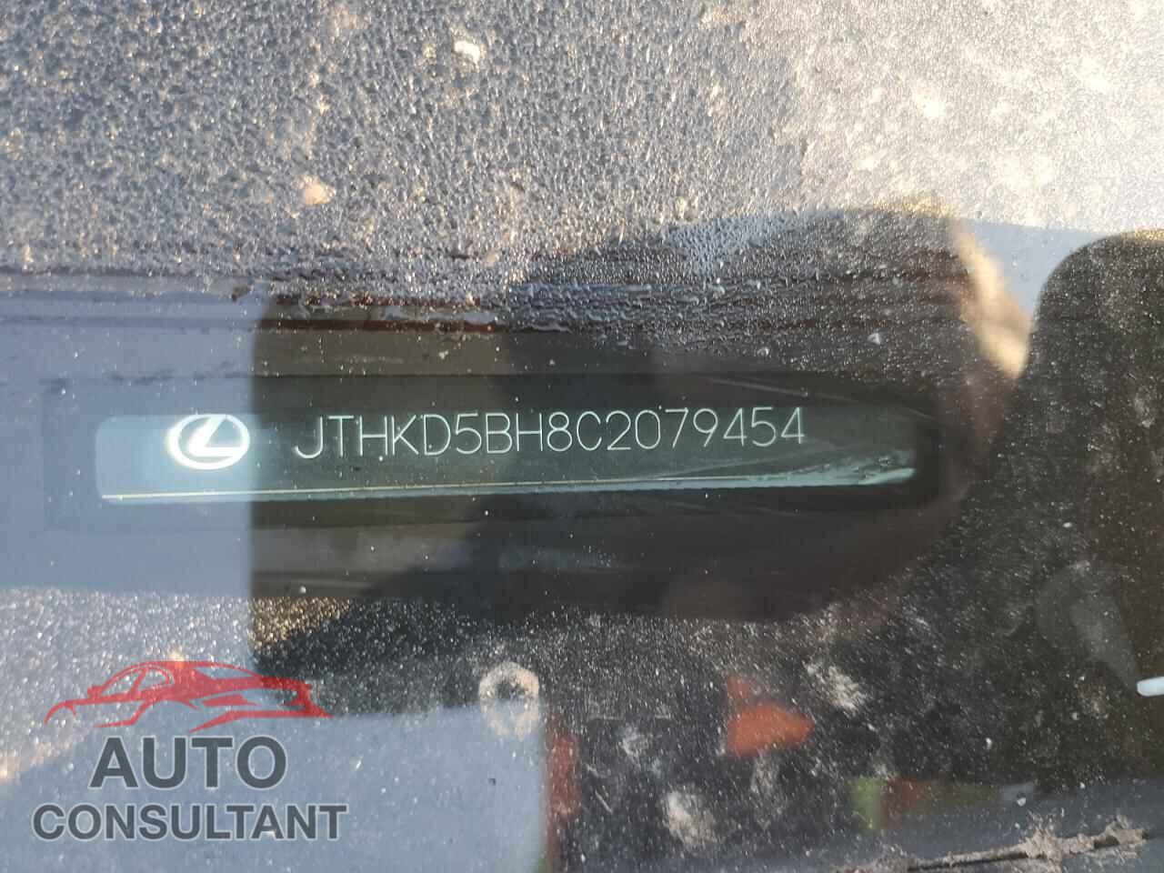 LEXUS CT 200 2012 - JTHKD5BH8C2079454