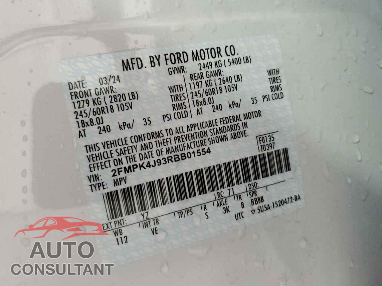 FORD EDGE 2024 - 2FMPK4J93RBB01554