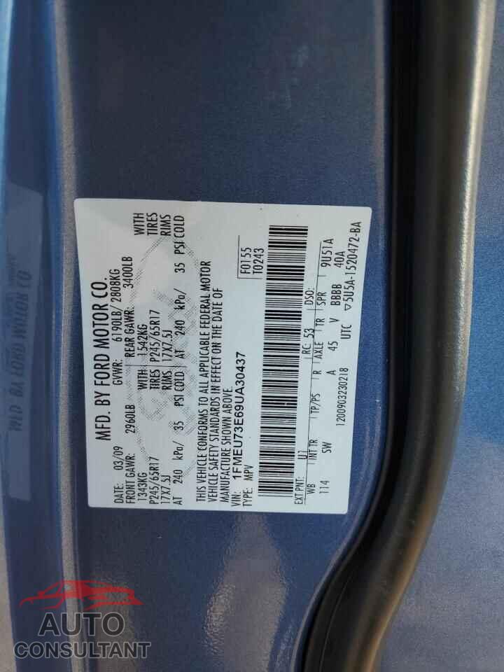 FORD EXPLORER 2009 - 1FMEU73E69UA30437