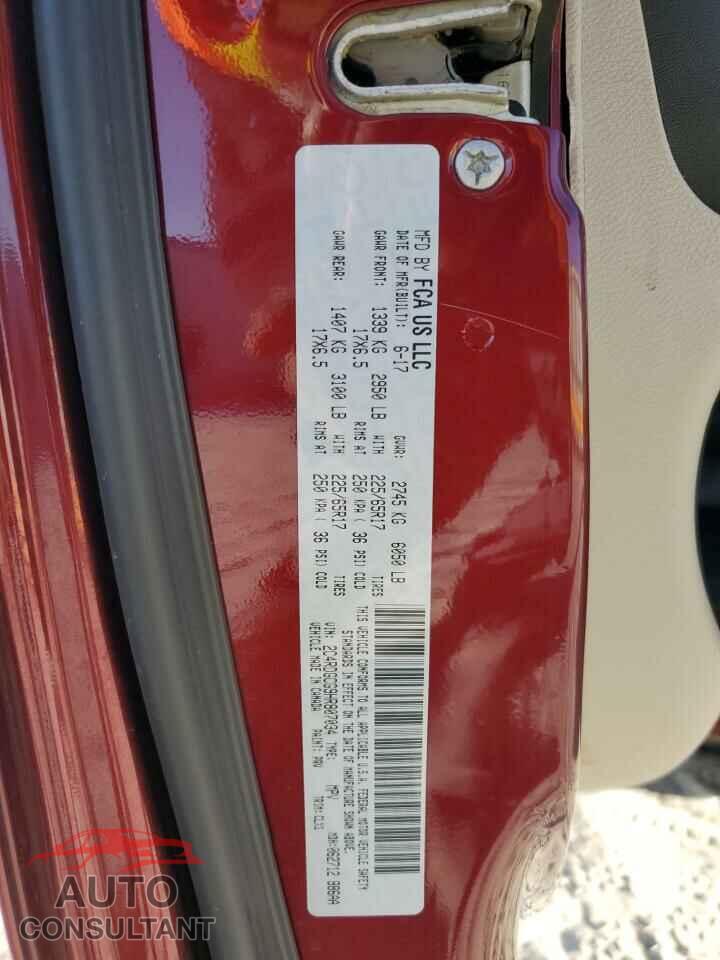 DODGE CARAVAN 2017 - 2C4RDGCG9HR807034